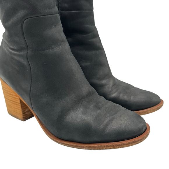 COCLICO designer Black leather minimalist ankle boots made in Spain - Picture 10 of 16